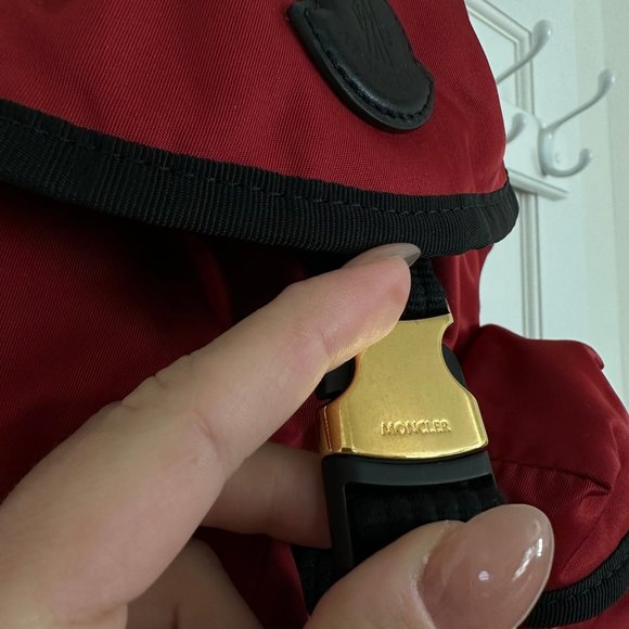 NEW MONCLER Large Dauphine Nylon Backpack In Red - Picture 4 of 13